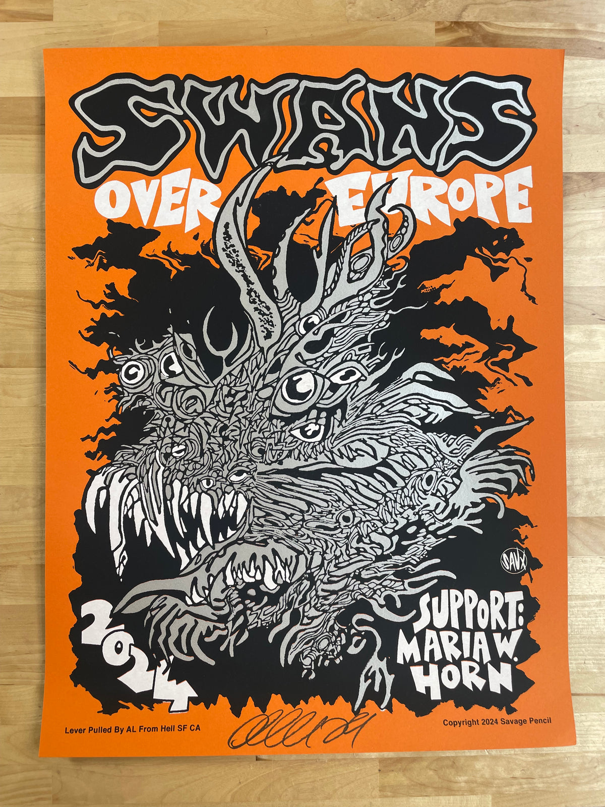 Swans EU 2024 Tour Poster